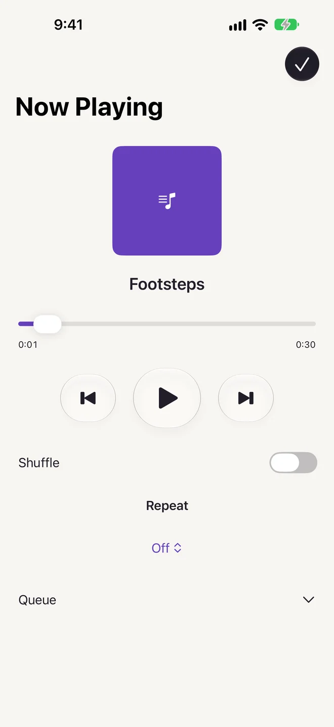 Remix Pro player with shuffle and repeat controls